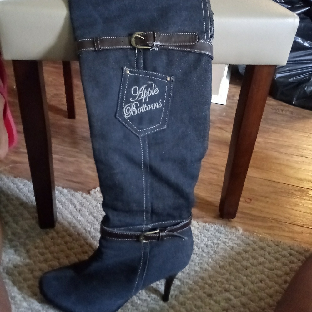 Denim Applebottom boots